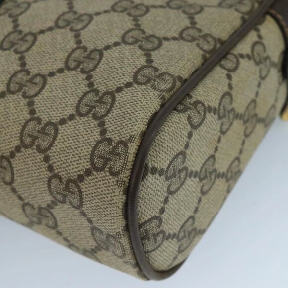 GUCCI GG Supreme Web Sherry Line Clutch Bag PVC Beige 32 014 3553 Auth 109848 - Picture 4 of 16